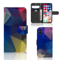 Apple iPhone X | Xs Book Case Polygon Dark