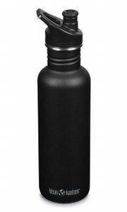 Klean Kanteen Classic Drinkfles met sportdop 800 ml Zwart