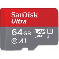 SanDisk Ultra microSD flashgeheugen 64 GB MicroSDHC UHS-I Klasse 10 - thumbnail