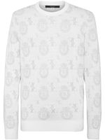 Billionaire sweatà motif en jacquard - Blanc