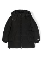 MSGM Kids veste matelassée à logo imprimé - Noir - thumbnail