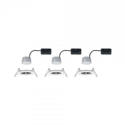 Paulmann Nova Inbouwlamp voor badkamer Set van 3 stuks LED LED 18 W IP44 Wit (mat)