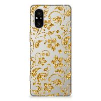 Sony Xperia 5 V TPU Case Gouden Bloemen