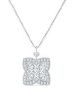 De Beers Jewellers collier Enchanted Lotus à pendentif en or blanc 18ct pavé de diamants