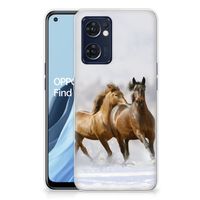 OPPO Reno 7 5G | Find X5 Lite TPU Hoesje Paarden - thumbnail