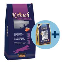 KRONCH OPTIMAL PUPPY MET GRATIS KRONCH 100% ZALMSNACKS 13,5 KG + 600 GR - thumbnail