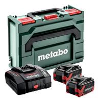 metabo Basisset – 2 x LiHDX 8.0 Ah accu's, snellader ASC 290, MetaBOX 145 – krachtig, duurzaam, 18 V accutechnologie – ideaal voor professionals