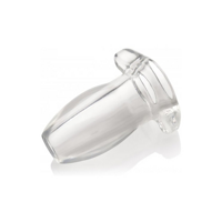 XR Brands PeepHole - Transparent Hollow Anal Plug - Small - thumbnail