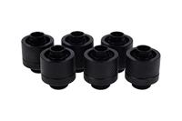 Alphacool compatible Eiszapfen 16/10mm Anschraubtül | G1/4 - Deep Black Sixpack - 1011163