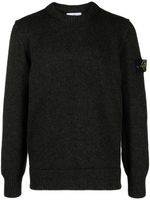 Stone Island pull en maille chinée - Noir