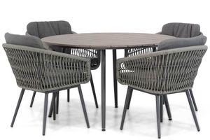 Lifestyle Western/Matale 125 cm rond dining tuinset 5-delig