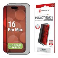Displex Premium antireflecterend veiligheidsglas (super ontspiegeld, FC, 10H) voor Apple iPhone 16 Pro Max, Eco-montageframe, Full Cover