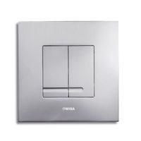 Wisa Delos Bedieningspaneel - vierkant - 16x16x1 - dualflush - kunststof - mat chroom 8050415631 - thumbnail