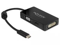 DeLOCK USB-C > VGA / HDMI / DVI / DisplayPort adapter 0,13 meter - thumbnail