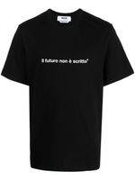 MSGM t-shirt en coton à slogan imprimé - Noir