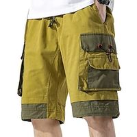 Voor heren Cargoshorts Wandelshorts Flap zak Effen Comfort Ademend Buiten Dagelijks Uitgaan 100% katoen Modieus Casual Zwart Leger Groen Lightinthebox