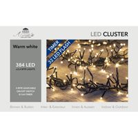 Clusterverlichting knipper functie en timer 384 warm witte leds    -