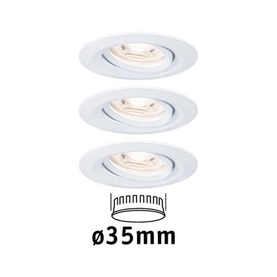 Paulmann 94293 EBL Nova mini Coin LED-inbouwlamp Set van 3 stuks LED 4 W Wit