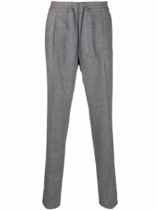 Brunello Cucinelli pantalon plissé à lien de resserrage - Gris