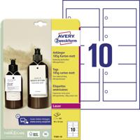 Avery-Zweckform T1001-10 Labels 90 x 50 mm Karton Wit 100 stuk(s) Niet hechtend Laser (kleur), Laser (zwart/wit) - thumbnail