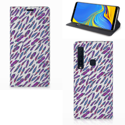 Samsung Galaxy A9 (2018) Hoesje met Magneet Feathers Color