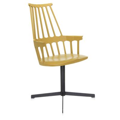 Kartell Comback Chair Draaibaar Geel