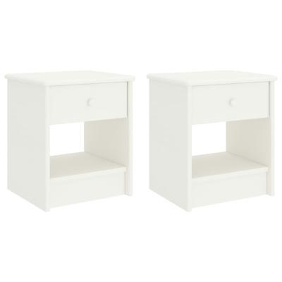 vidaXL Nachtkastjes 2 st 35x30x40 cm massief grenenhout wit vidaXL Nachtkastjes 2 st 35x30x40 cm massief grenenhout wit