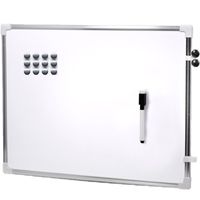 Magnetisch whiteboard/memobord met marker/12x magneten zilver - 80 x 60 cm