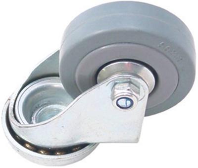 Tooltech Zwenkwiel Ø 50 mm - Centraal Gat - Grijs Rubber - Maximale Belasting 27 kilo