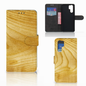 Huawei P30 Pro Book Style Case Licht Hout