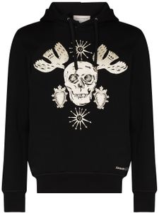 Alexander McQueen hoodie à tête de mort brodée - Noir