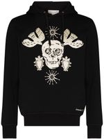 Alexander McQueen hoodie à tête de mort brodée - Noir