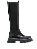 GANNI bottes en cuir 50 mm - Noir - thumbnail