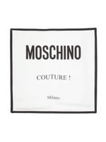 Moschino foulard en soie à logo imprimé - Blanc - thumbnail