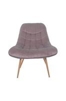 SalesFever loungestoel XXL met stiksel Scandinavisch design. 76 x 87 x 86 cm roze