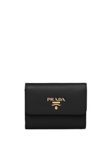 Prada portefeuille à plaque logo - Noir