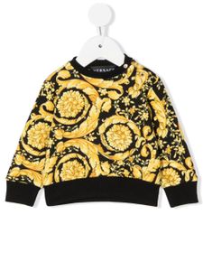 Versace Kids sweat à imprimé baroque - Or