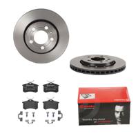 Remmenset, remschijf BREMBO, Remschijftype: Binnen geventileerd, Inbouwplaats: Achteras: , u.a. für Audi, VW, Seat, Skoda - thumbnail