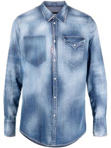 DSQUARED2 chemise en jean à effet délavé - Bleu