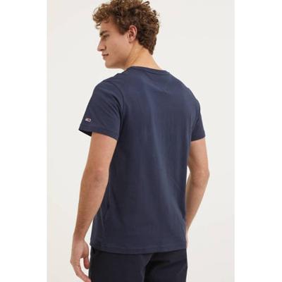 Tommy Jeans T-shirt van biologisch katoen donkerblauw