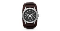 Horlogeband Fossil BQ1034 Onderliggend Leder Bruin 22mm - thumbnail