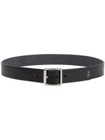 Ferragamo ceinture en cuir à boucle carrée - Noir