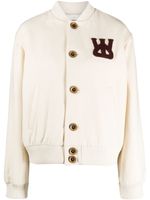 Wales Bonner veste bomber à logo appliqué - Blanc