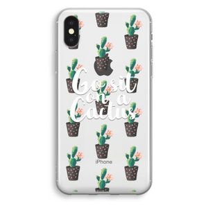 Cactus quote: iPhone X Transparant Hoesje