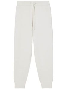 Burberry pantalon de jogging à logo TB brodé - Blanc