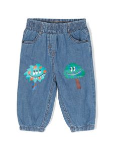 Stella McCartney Kids jean à imprimé graphique - Bleu