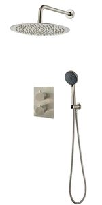 Saniclear Exclusive volledig 304 RVS inbouw regendouche 30cm met 3 standen handdouche wandmontage