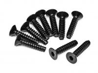 HPI - Tp. flat head screw m4x18mm (hex socket/10pcs) (94632) - thumbnail