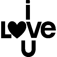 I Love U - Muursticker