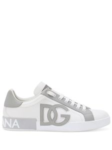 Dolce & Gabbana Portofino leather sneakers - Blanc